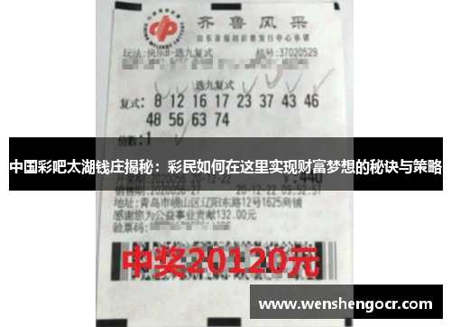 中国彩吧太湖钱庄揭秘：彩民如何在这里实现财富梦想的秘诀与策略